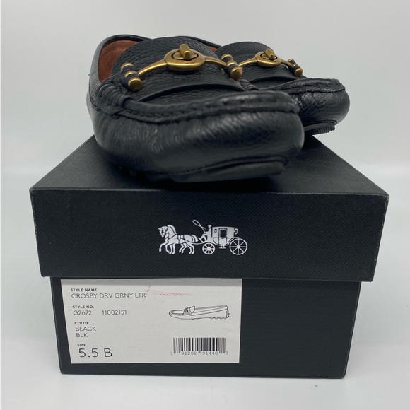 COACH Women's Crosby Driver Turnlock Pebbled Loafer Flats (Pre-owned) - Picture 12 of 16